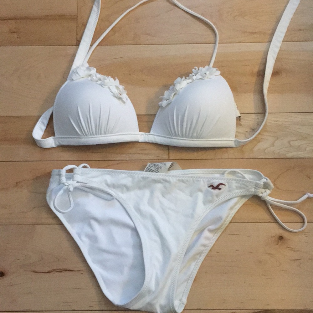 White Hollister push up bikini.